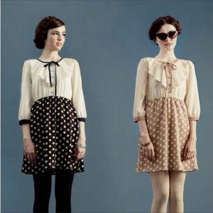 NWT Dear Creatures polka dot retro dress